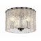 Z-Lite Glacier Flush Mount, 3-Light, 12.5 In.W x 12.5 In.L x 8 In.H, Matte Black/Clear 1943F12-MB - alternate 3